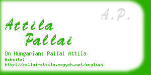 attila pallai business card